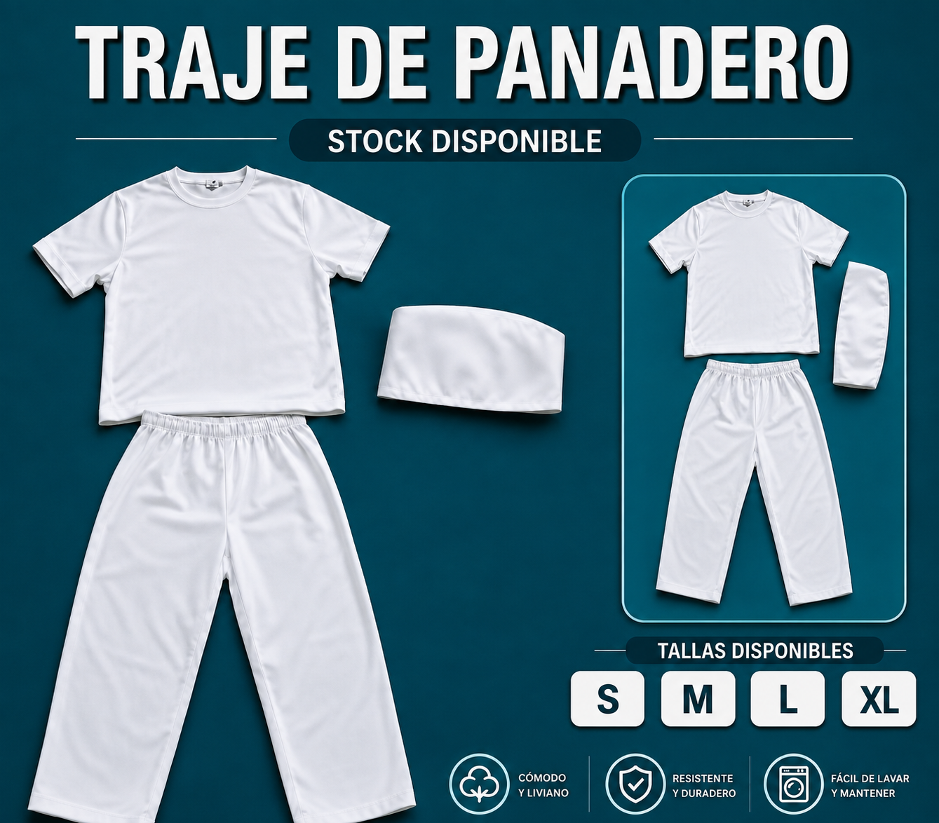Traje de panadero profesional Traje panadero completo